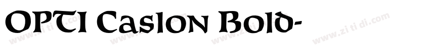 OPTI Caslon Bold字体转换